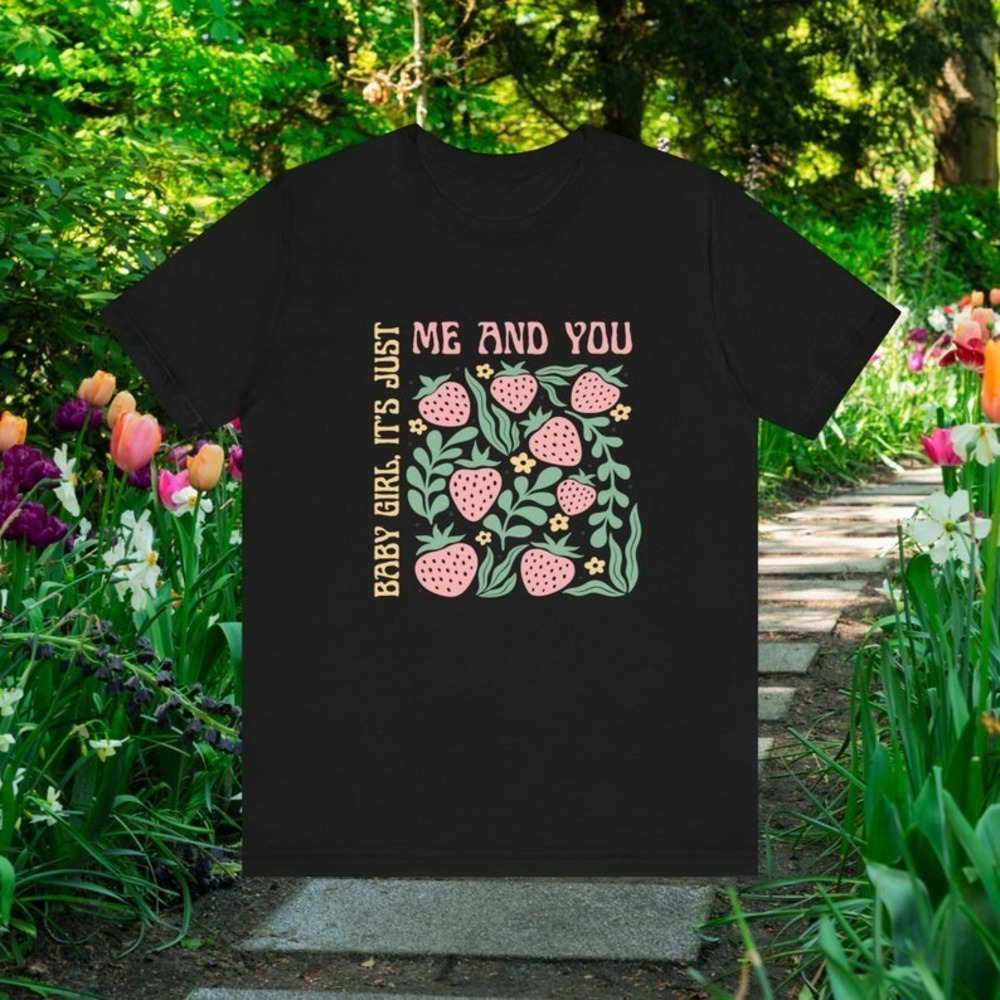 Unisex Short Sleeve Ariana Grande Shirt, Baby Girl It's Just Me And You Tee